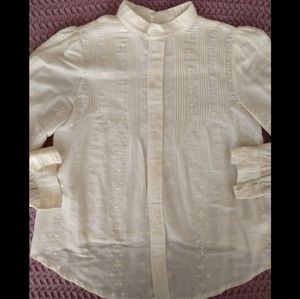 Kimchi Blue Delicate Cream Blouse, XS